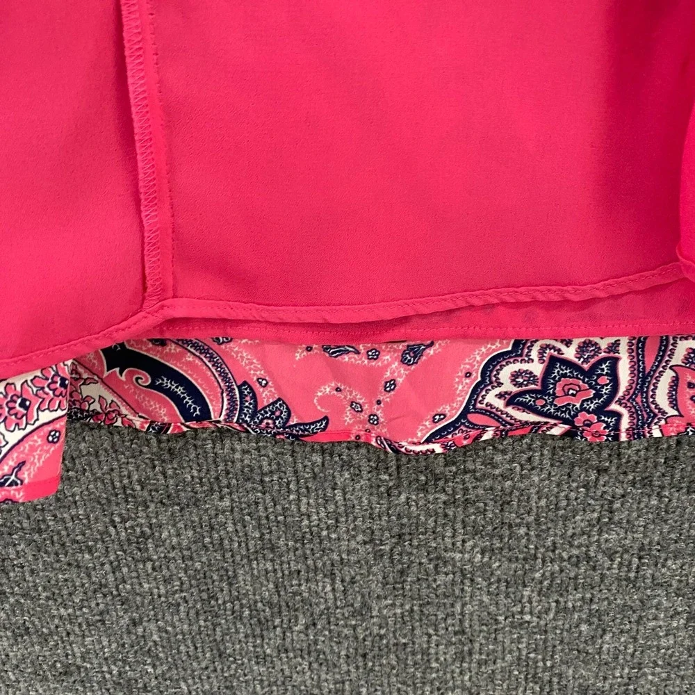 Vintage 90s Lauren Ralph Skirt 4 Pink Paisley Mid Rise Fit Flare Flowy Y2K Fairy